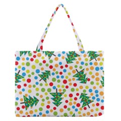 Pattern Circle Multi Color Zipper Medium Tote Bag by Sapixe