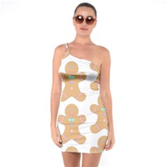 Pattern Christmas Biscuits Pastries One Soulder Bodycon Dress by Sapixe