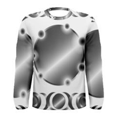 Metal Circle Background Ring Men s Long Sleeve Tee by Sapixe