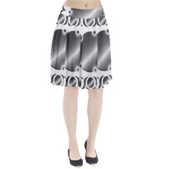 Metal Circle Background Ring Pleated Skirt by Sapixe