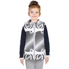 Metal Circle Background Ring Kid s Hooded Puffer Vest by Sapixe