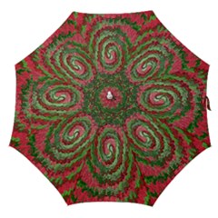 Red Green Swirl Twirl Colorful Straight Umbrellas by Sapixe