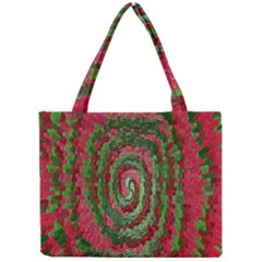 Red Green Swirl Twirl Colorful Mini Tote Bag by Sapixe