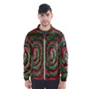 Red Green Swirl Twirl Colorful Wind Breaker (Men) View1