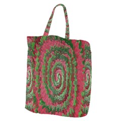 Red Green Swirl Twirl Colorful Giant Grocery Zipper Tote by Sapixe