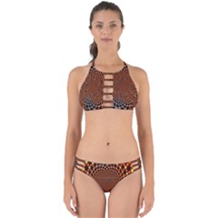 Pattern Texture Star Rings Perfectly Cut Out Bikini Set by Sapixe