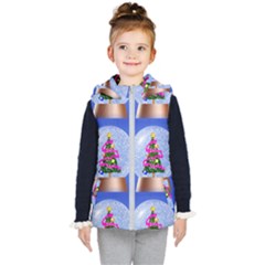 Seamless Repeat Repeating Pattern Art Kid s Hooded Puffer Vest by Sapixe