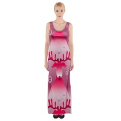 Seamless Repeat Repeating Pattern Maxi Thigh Split Dress