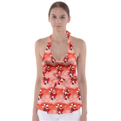 Seamless Repeat Repeating Pattern Babydoll Tankini Top by Sapixe