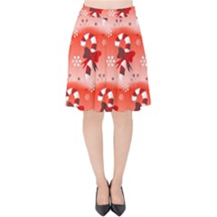 Seamless Repeat Repeating Pattern Velvet High Waist Skirt