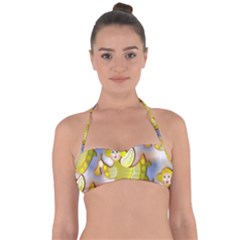 Seamless Repeat Repeating Pattern Halter Bandeau Bikini Top by Sapixe