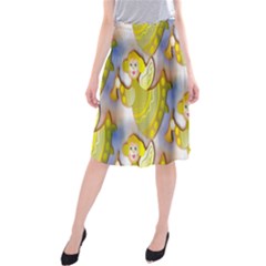 Seamless Repeat Repeating Pattern Midi Beach Skirt by Sapixe