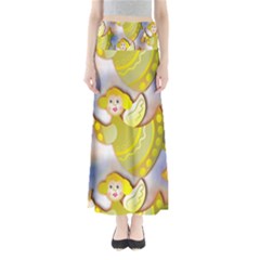 Seamless Repeat Repeating Pattern Full Length Maxi Skirt by Sapixe