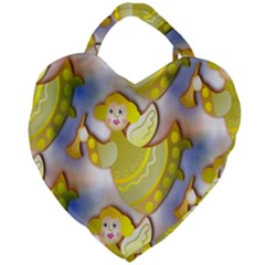 Seamless Repeat Repeating Pattern Giant Heart Shaped Tote by Sapixe