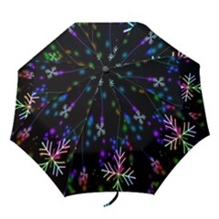 Snowflakes Snow Winter Christmas Folding Umbrellas by Sapixe