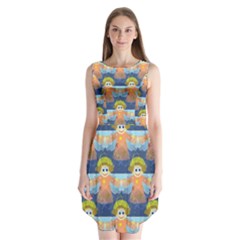 Seamless Repeat Repeating Pattern Sleeveless Chiffon Dress   by Sapixe