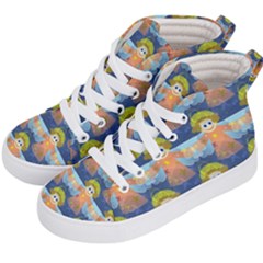 Seamless Repeat Repeating Pattern Kid s Hi-top Skate Sneakers by Sapixe