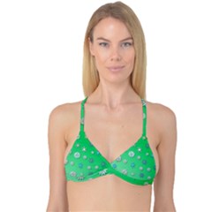 Snowflakes Winter Christmas Overlay Reversible Tri Bikini Top by Sapixe