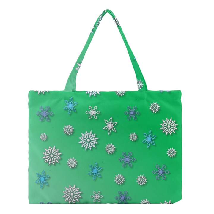 Snowflakes Winter Christmas Overlay Medium Tote Bag