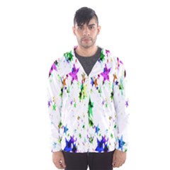 Star Abstract Advent Christmas Hooded Wind Breaker (men) by Sapixe