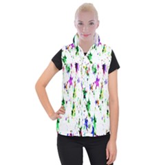 Star Abstract Advent Christmas Women s Button Up Vest by Sapixe