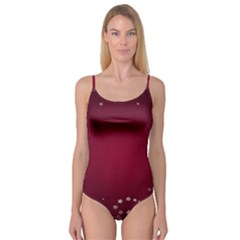 Star Background Christmas Red Camisole Leotard  by Sapixe