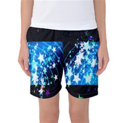 Star Abstract Background Pattern Women s Basketball Shorts by Sapixe