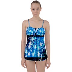 Star Abstract Background Pattern Babydoll Tankini Set by Sapixe