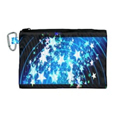 Star Abstract Background Pattern Canvas Cosmetic Bag (large)