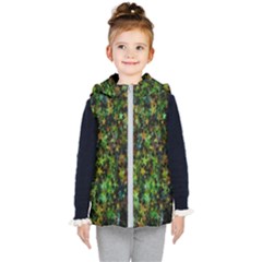 Star Abstract Advent Christmas Kid s Hooded Puffer Vest