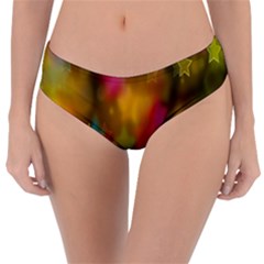 Star Background Texture Pattern Reversible Classic Bikini Bottoms