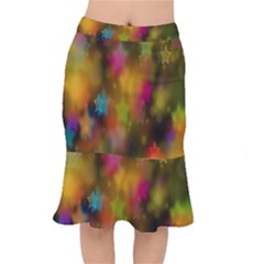 Star Background Texture Pattern Mermaid Skirt by Sapixe