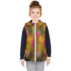 Star Background Texture Pattern Kid s Hooded Puffer Vest by Sapixe