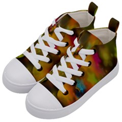 Star Background Texture Pattern Kid s Mid-top Canvas Sneakers