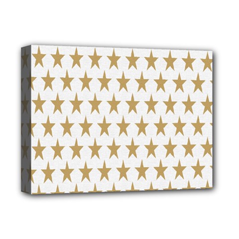 Star Background Gold White Deluxe Canvas 16  X 12   by Sapixe