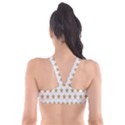 Star Background Gold White Plunge Bikini Top View2