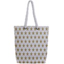 Star Background Gold White Full Print Rope Handle Tote (Small) View2