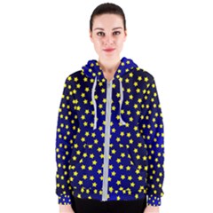 Star Christmas Red Yellow Women s Zipper Hoodie