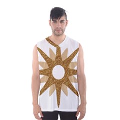 Star Golden Glittering Yellow Rays Men s Basketball Tank Top by Sapixe