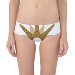 Star Golden Glittering Yellow Rays Classic Bikini Bottoms by Sapixe