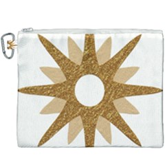 Star Golden Glittering Yellow Rays Canvas Cosmetic Bag (xxxl) by Sapixe