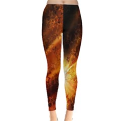 Star Sky Graphic Night Background Leggings  by Sapixe