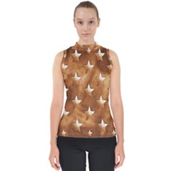 Stars Brown Background Shiny Shell Top by Sapixe