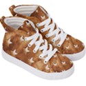 Stars Brown Background Shiny Kid s Hi-Top Skate Sneakers View3