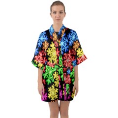 Wallpaper Background Abstract Quarter Sleeve Kimono Robe by Sapixe