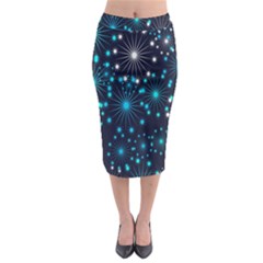 Wallpaper Background Abstract Midi Pencil Skirt