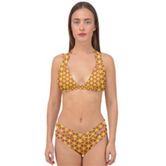 Texture Background Pattern Double Strap Halter Bikini Set by Sapixe