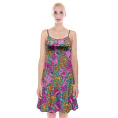 Flower Paisley 1 Spaghetti Strap Velvet Dress