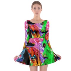 1073194 230077083819951 789389796 O - Triplets-1 Long Sleeve Skater Dress by bestdesignintheworld