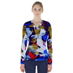 Balboa   Island On A Sand 21 V-Neck Long Sleeve Top